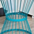 thumbnail image 5 of Demi Bonn 15" Steel Outdoor Side Table, Hourglass Design End Table for Patio & Indoor Use, Garden Accent Table, Blue, 5 of 9