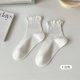 thumbnail image 1 of Xiao Hua 6 pares de calcetines de algodón para mujer, finos, suaves, cómodos, transpirables, de vestir, por encima del tobillo, para negocios, informales y deportivos (blancos)., 1 of 2
