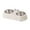 White, variant on Double Stainless Steel Pet Bowls - Non-Tip Design with Easy-Clean Surface for Cats & Dogs - Includes Food & Water Bowls for Small/Medium Pets