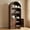 Brown, variant on TopComfy 70-Inch Arched Storage Cabinet Multi Tier Bookshelf with Doors Adjustable Shelves Durable Engineered Wood for Living Room Dining Room Kitchen or Home Office, Dark Brown