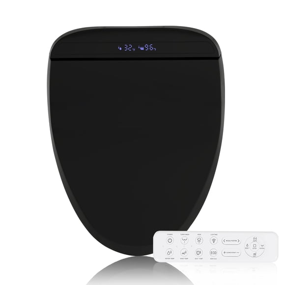 Asiento de inodoro para bidé YOURLITE, asiento con calefacción por agua caliente, negro