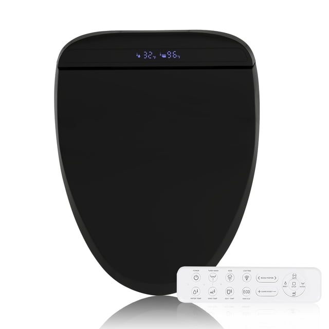 Asiento de inodoro para bidé YOURLITE, asiento con calefacción por agua caliente, negro