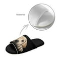 thumbnail image 5 of Xoenoiee Labrador Print Open Toe Slippers for Women Men Memory Foam Slip On House Slippers Flannel Indoor Shoes with Non-Slip Sole, 4.5-5 Women/3.5-4.5 Men, 5 of 7