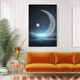 thumbnail image 2 of IDEA4WALL Framed Canvas Wall Art for Living Room, Bedroom Moon with Bright Canvas Prints for Modern Home Decoration Ready to Hang, 2 of 4