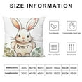 thumbnail image 5 of GOSMITH Guess What It's Rabbit Butt Cute Rabbit Easter Day Spring Summer Throw Pillow Covers Decorate Kids Girls Boys Living Room Bedroom,Pillowcase,Gifts for Rabbits Lovers Girls Boys, 5 of 5