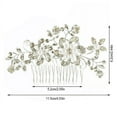 thumbnail image 2 of HLONK Five-petal Flower Crystal Hair Accessory Rhinestone Pearl Bridal Comb Hair Clip, 2 of 8