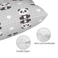 thumbnail image 3 of KLL Panda Bear Pillow Covers Envelope Closure,Super Soft and Cozy Fuzzy Fleece Pillow Case Cover (No pillow core）, 3 of 5