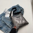 thumbnail image 4 of Bolsa bandolera acolchado de algodón bandolera acolchado de mano para mujer (Gris) Ehuebsd  Para estrenar, 4 of 6