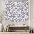 thumbnail image 5 of Purple Flower Tapestry for Bedroom Wall Hanging Tapestry, Vintage Farmhouse Boho Leaf Spring Plant Ceiling Backdrop Tapestries Poster Blanket Wall Decor for Teens Room Living Room Dorm 39" x 59", 5 of 8