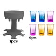 thumbnail image 1 of facefd Distributeur de Vin Maison Restaurant 6 Verres à Boisson PP Distributeur de Jus, Gris, 1 of 9