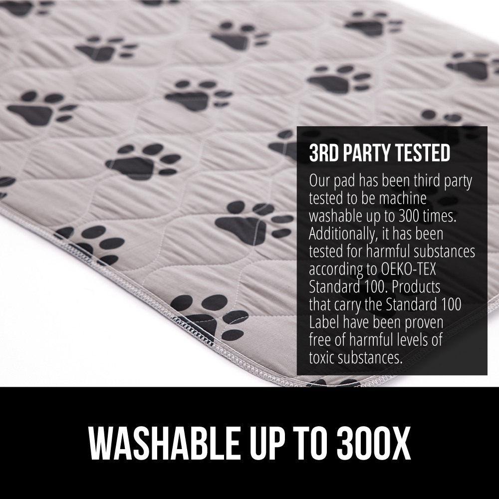 Gorilla Grip Waterproof Reusable Puppy Pee Pads, 34x21 Inch photo 5