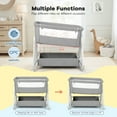 thumbnail image 5 of Cowiewie Baby Bassinet, Portable Bedside Bassinet with Wheels, Storage & Travel Bag, for 0-6 Months, Light Gray, 5 of 8