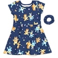 thumbnail image 1 of Vestido Bluey Bingo Skater French Terry con coletero 4T azul, 1 of 6
