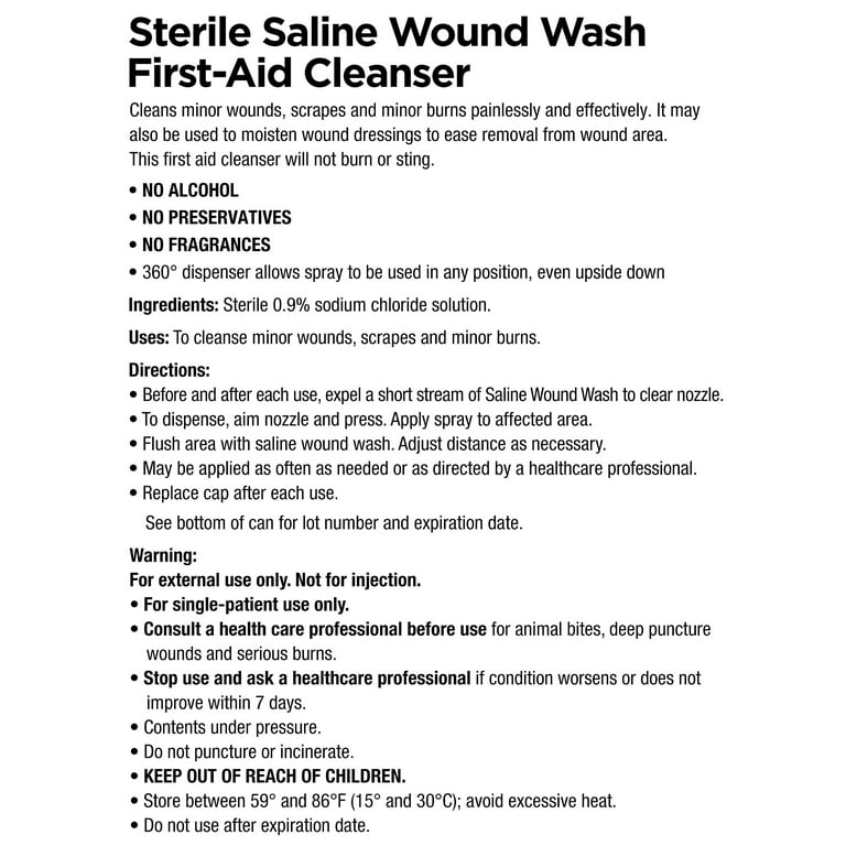 Equate Sterile Saline Wound Wash Spray, 7.4 fl oz Twin Pack photo 4