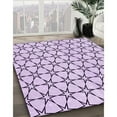 thumbnail image 2 of Ahgly Company Indoor Rectangle Patterned Purple Flower Purple Area Rugs, 8' x 12', 2 of 6