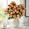 thumbnail image 6 of AURIGATE Artificial Rose Flower Stem 18.8in Plastic, 4 Colors Fake Rose Floral Spray for Home Vase Wedding Bridal Shower Party Table Centerpiece Decoration, 6 of 8