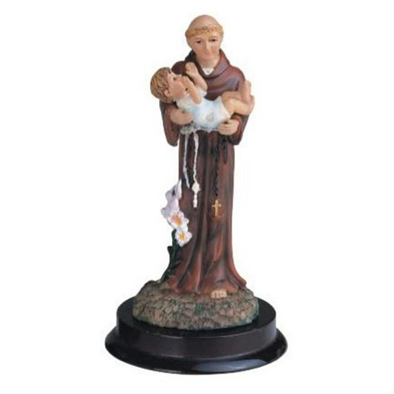 5 Inch Saint Anthony Holy Figurine Religious Decoration Statue Decor
