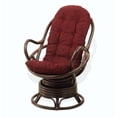 thumbnail image 4 of Wickerix Lounge Swivel Rocking Java Chair Natural Rattan Wicker Handmade, Dark Brown color, 4 of 6