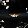 thumbnail image 6 of Rosec Jewels 1/2 CT Bright Moissanite 3 Stone Ring for Women, 10K Yellow Gold, US 7.00, 6 of 9
