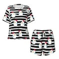 thumbnail image 4 of Naloa Cute Chicken Women's Short-Sleeved Pajama Set, Loungewear, Summer pajamas, Breathable Cozy - X-Large, 4 of 9