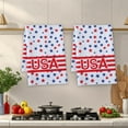 thumbnail image 4 of LHNFT 2 Pack Kitchen Towels and Dish Towels Sets, America Flag 4th of July 18" x 28" Reversible Dishcloths Soft Cotton Tea Towel Absorbent Hand Towels for Kitchen, 4 of 6