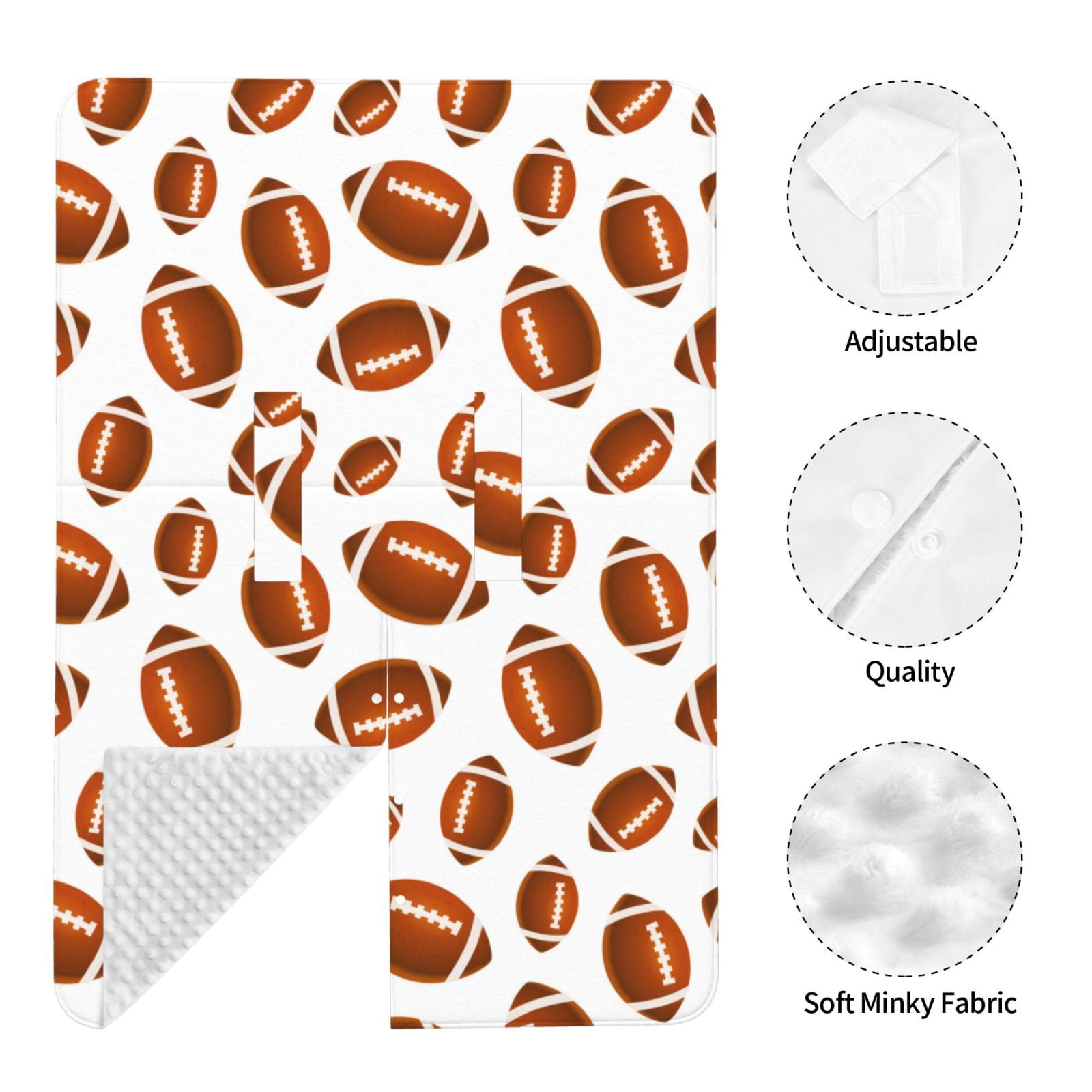 Car Seat Cover Baby - bright rugby American football white Breathable Infant Car Seat Cover for Baby Carseat, Lightweight Comfort Baby Essentials Must Haves Newborn Stuff for Girl Boy
