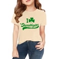 thumbnail image 7 of Ruyang Toddler Girls Cotton Summer T-Shirts Cute Shamrock Printed St Patricks Day Shirt Teens Kids Short Sleeve Crewneck Tees Tops, 7 of 7