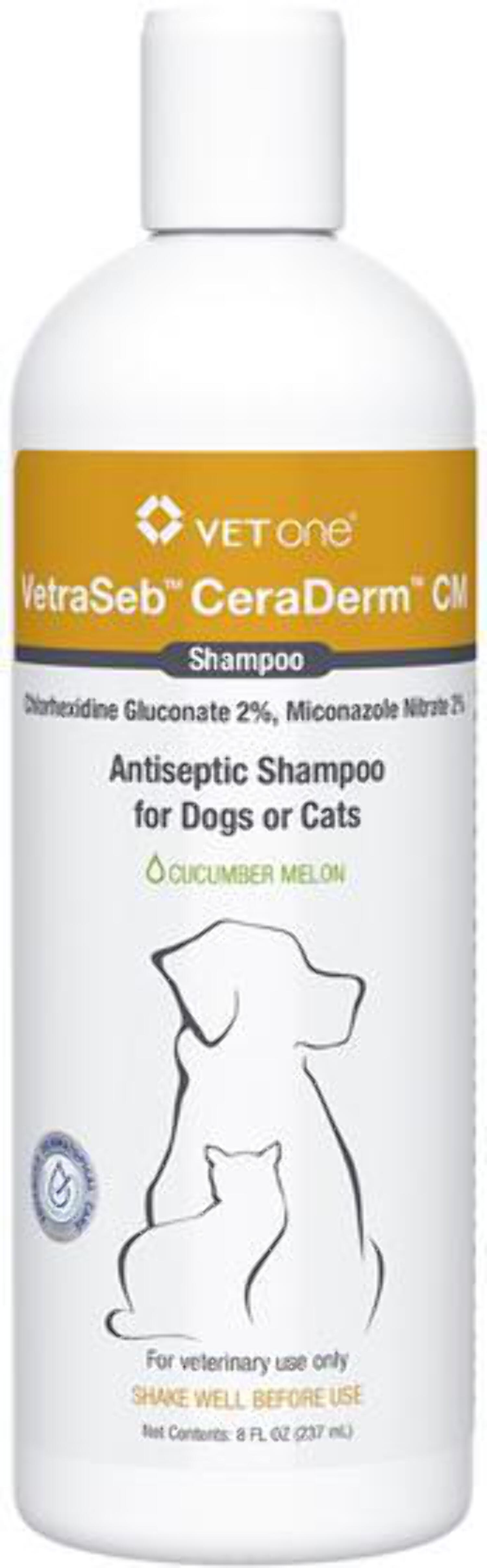 VetraSeb CeraDerm CM Antiseptic Shampoo for Dogs and Cats