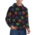 thumbnail image 2 of Sikiie Rainbow Snowflake Men's Hoodie, Essentials Hoodie, Sweatshirt, Pullover Hooded Sweatshirt for Men-Small, 2 of 7