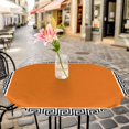 thumbnail image 3 of Geometric Greek Key Design Elastic Fitted Round Table Cover Orange Waterproof Outdoor Tablecloth for Holiday Party, Picnic, Patio & Dining Fits Tables Up to 36"-44", 3 of 8