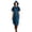 Dark Blue, variant on Hooded Capelet Robe for Women/Men, Medieval Hunter Style Halloween Costume — Short Sleeve Mid-Calf Cloak for Stage & Cosplay Army Green L