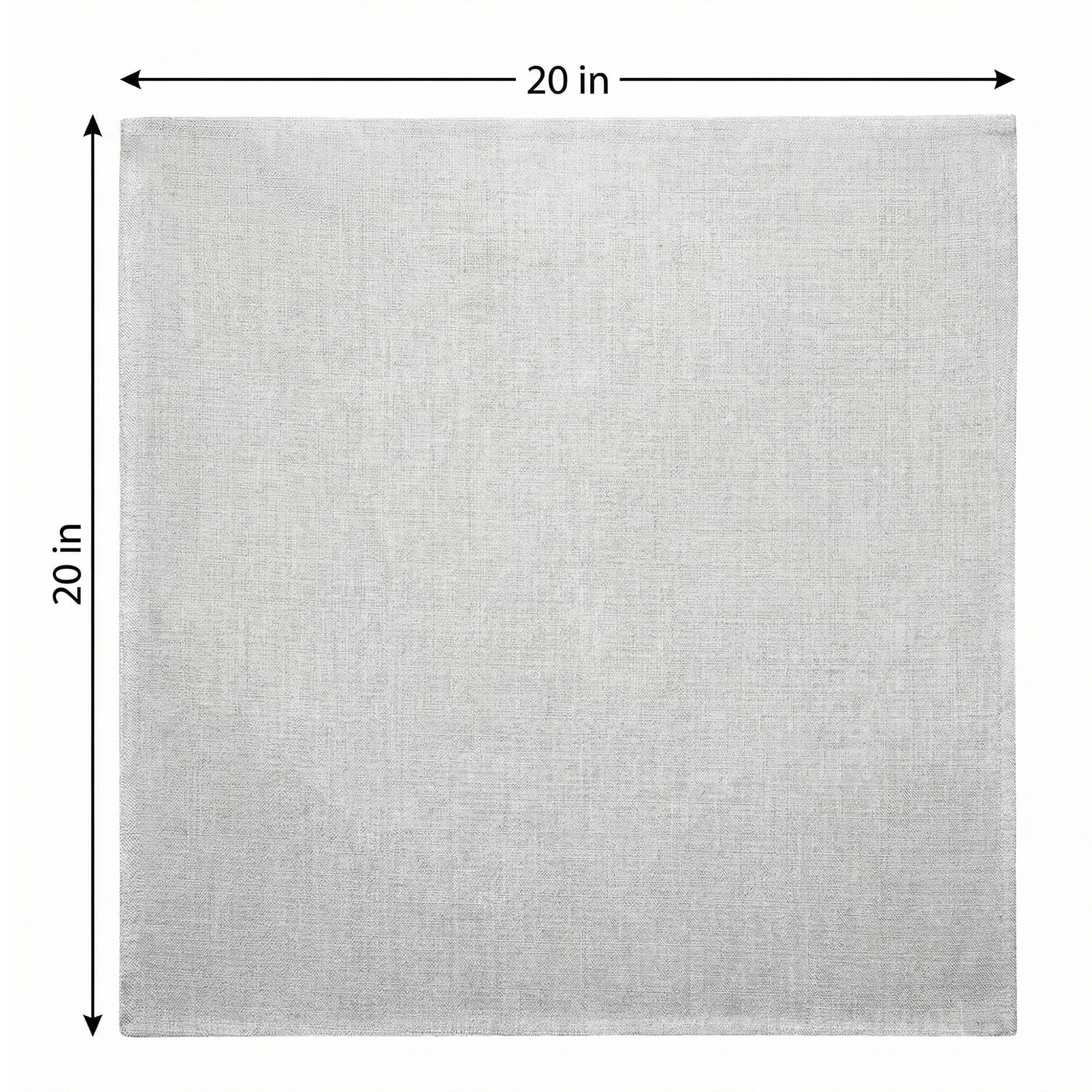 Unique Bargains 6Pcs Dinner Use Cotton Cloth Napkins Light Gray 20x20inch