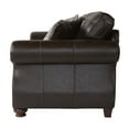 thumbnail image 3 of Leinster Upholstered Nailhead Sofa, Faux Leather, Espresso, 3 of 9