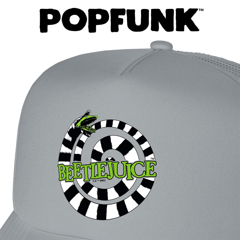 Beetlejuice Sandworm Logo Foam Snapback Trucker Hat - Unisex for Men and Women