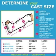 CastCoverz! Designer Leg Cast Cover, USA Made, Washable, Neon Tracks, Large Short