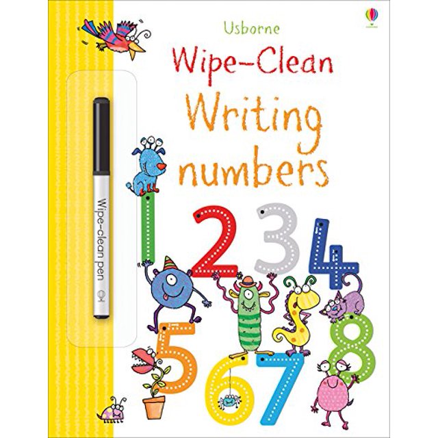 WIPE-CLEAN WRITING NUMBERS USBORNE PUBLISHING LTD JESSICA GREENWELL