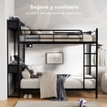 thumbnail image 3 of Litera Base De Cama Individual Con 6 Cajones Perchero Y Usb, 3 of 6