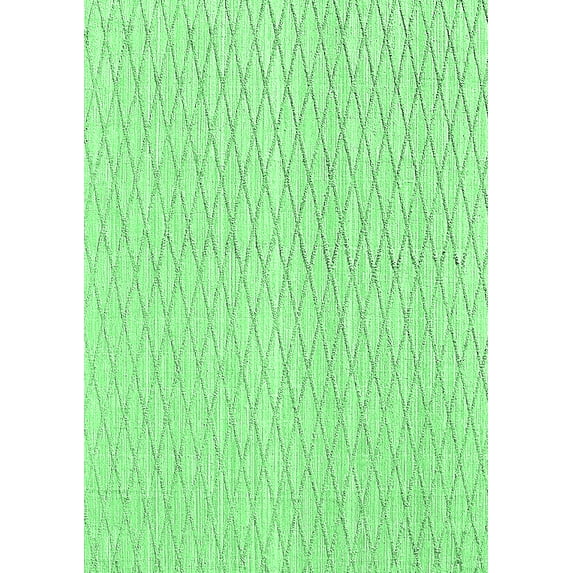 Ahgly Company Indoor Rectangle Trellis Emerald Green Contemporary Area Rugs, 7' x 10'