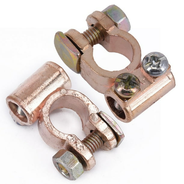 2 Pcs 12V Car Battery Terminals Clamps Pair Screw Connection Positive