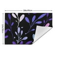 thumbnail image 3 of YFYANG Washable Heat-Resistant Placemats, 70% PVC/30% Polyester, Purple Watercolor Plant Kitchen Table Mat, 12" x 18" 6 Pcs, 3 of 6