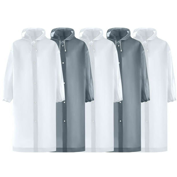 Capa impermeable de EVA para mujer, para exteriores, de manga larga, con capucha, para hombre y mujer, 2 piezas