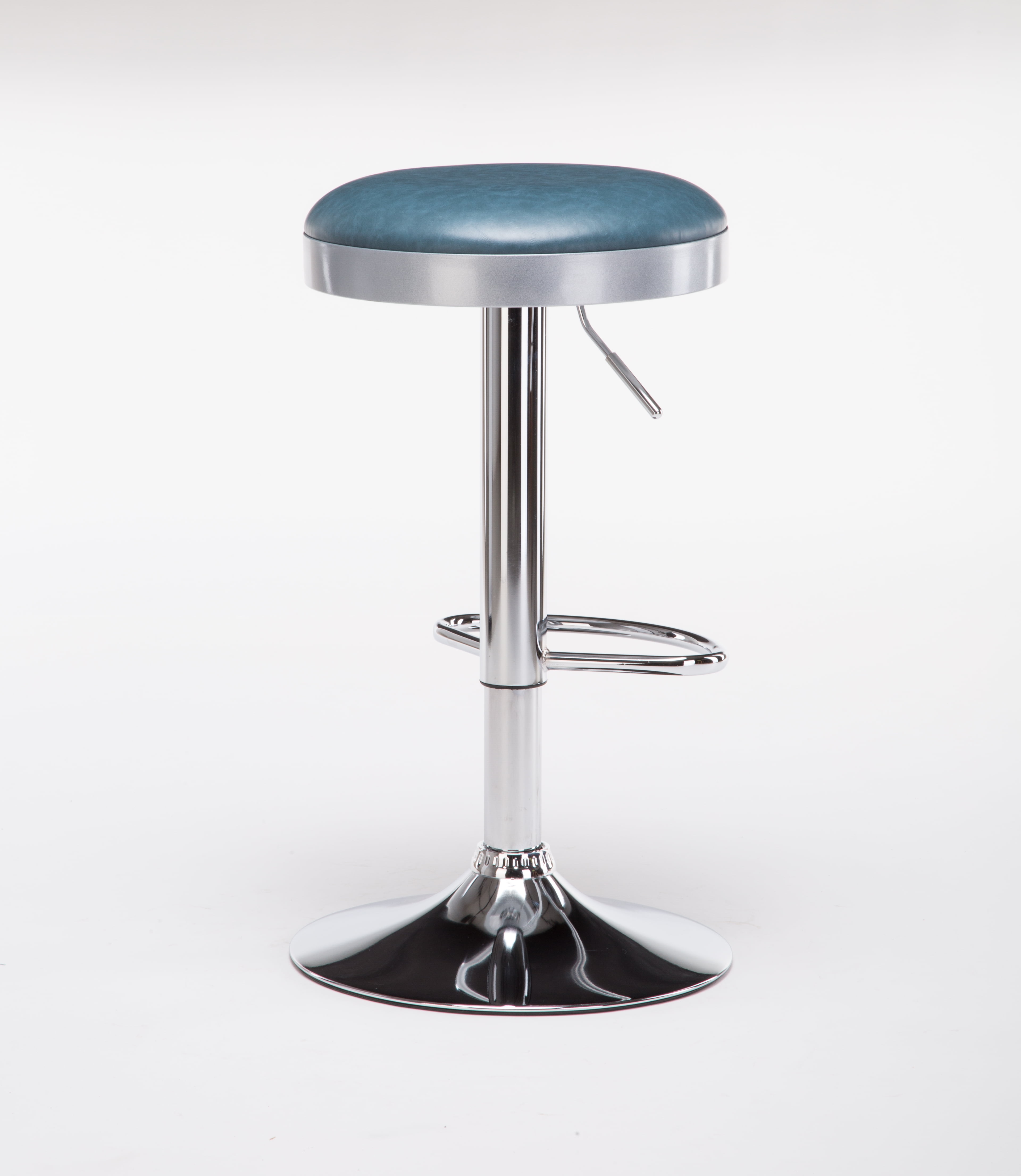 Boraam Copley Backless Adjustable Stool with Chrome Base, Multiple