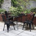 thumbnail image 2 of Homall Metal Dining Chair Indoor-Outdoor Use Stackable Classic Trattoria Chair Chic Dining Bistro Cafe Side Metal, 2 of 6