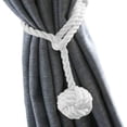 thumbnail image 1 of GHSDFBB 4 Pack Curtain Tiebacks-Natural Cotton Curtain Rope Tieback, Handmade Rural Decorative Curtain Holdbacks (White), 1 of 2