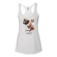 thumbnail image 2 of Wild Bobby, If It's Not a Boxer It's Just a Dog Gift | Womens Dog Lover Premium Tri-Blend Racerback Tank Top, Heather White, Small, 2 of 3