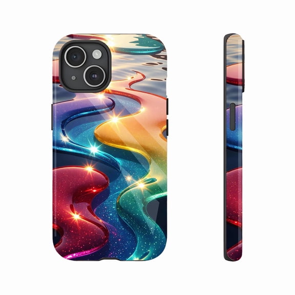 Vibrant Glitter Liquid Flow iPhone Case for Fashion Lovers & Holiday Gifts, Compatible with iPhone 11/12/13/14/15/16 (Pro Max/Plus)