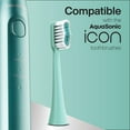 thumbnail image 5 of AquaSonic Icon Replacement Brush Heads - ADA Approved, Micro-Vibrations Technology, Multi-Length Bristles, Easy Replacement - For Normal & Sensitive Teeth | 2 Brush Heads (Green), 5 of 7