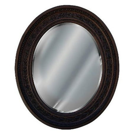Antique Leaf Oval Walnut Decorative Mirror Walmart Com