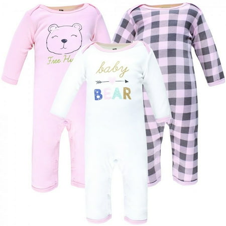 UPC: 0660168173710 | Hudson Baby Infant Girl Cotton Coveralls Girl Baby Bear 0-3 Months