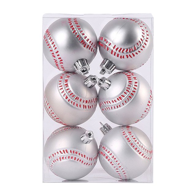 Bolas Decorativas Adornos para Árboles Navidad 6 Piezas Tema Deportivo